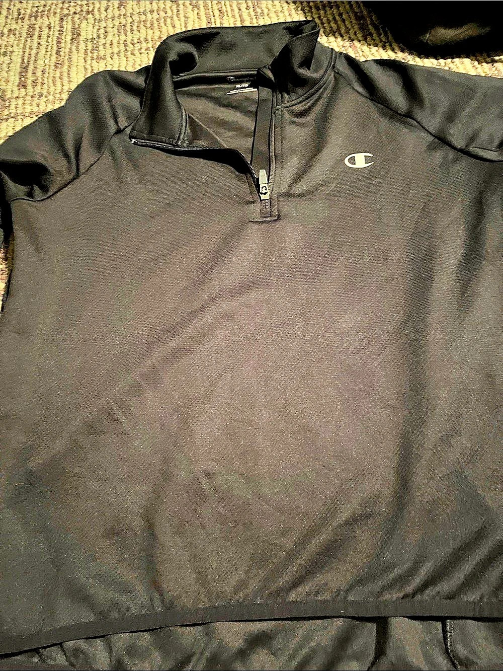 Champion Men's Powerblend Quarter-Zip Pullover Black